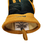 Heat Resistant Firefighter Safety Gloves With Para Aramid Lining In Gold And Black
