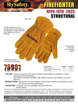 Firefighter Gloves engineered with thermal barrier technology to protect hands from extreme heat while maintaining flexibility