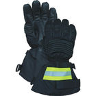 Kevlar Silicone Coating Long Cuff Firefighter Gloves With Refelective Tape