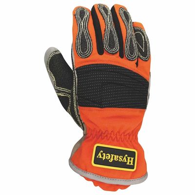 Sythentic Leather Palm EN388 Fire Rescue Gloves / Cut Resistant Work Gloves