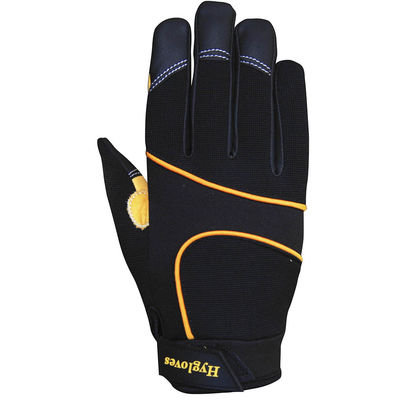 Durable Leather Palm Mechanics Wear Gloves High Abrasion CE Certified