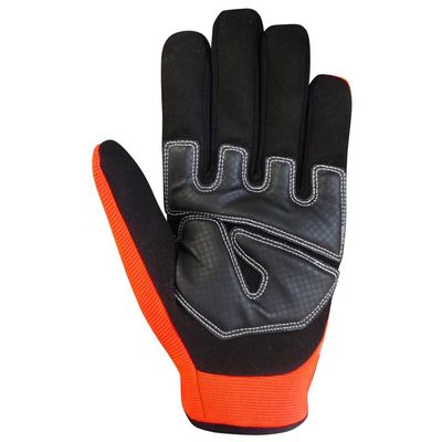 Anti Vibration S to XL Hi Viz mechanic hand gloves , Super Grip Work Gloves