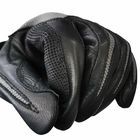 Hysafety Black Goatskin Fast Rope Gloves Kangaroo Leather Padded