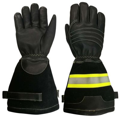 EN659 Long Cuff Firefighter Gloves With Reflective Tape