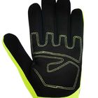 Waterproof Hysafety Mechanics Wear Gloves Medium Duty Hi Vis Green Spandex Back