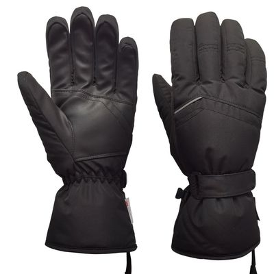 ISO9001 Leather Ski Gloves For Winter PU 3M Insulation Membrane