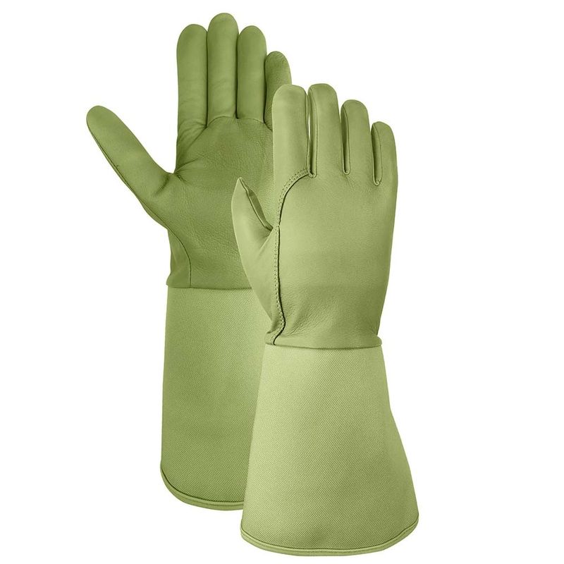 Hysafety Long Leather Rose Pruning Garden Gloves / Thorn Proof Work Gloves
