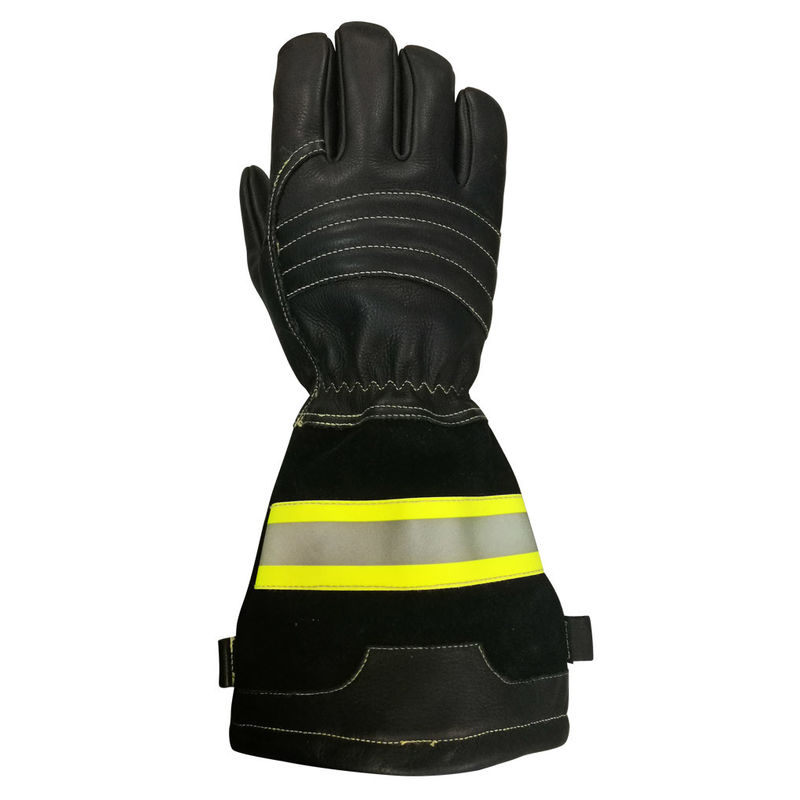 EN659 Structural Firefighting Gloves Long Cuff With Reflective Tape