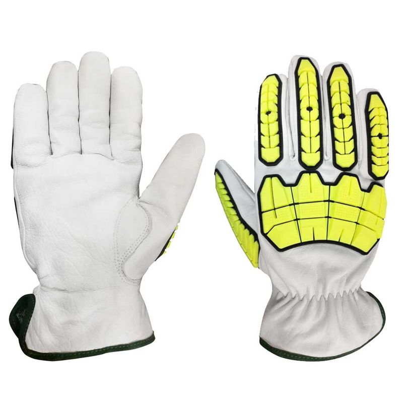 ANSI Puncture 3 Goatskin Impact Resistant Gloves Rigger Work Gloves