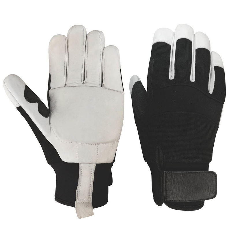 Breathable Spandex EN388 Anti Vibration Cut Resistant Gloves With Pad