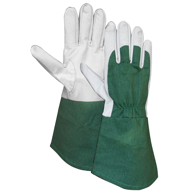 Hysafety Rose Pruning Garden Gloves Long Leather Cowskin